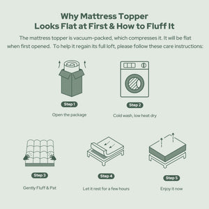 TENCEL Lyocell Blend Pillow Top Mattress Topper – Cooling, Deep Pocket, Machine Washable
