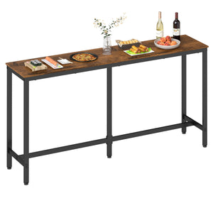 Industrial Bar Height Pub Table with Metal Frame
