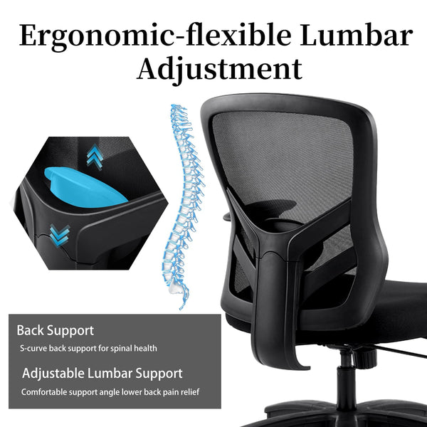 Big and Tall Ergonomic Mesh Office Chair 500 lbs