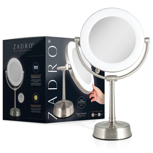 LED Lighted Makeup Mirror with Magnification & Dimmer