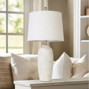 25" Ceramic Jar Table Lamps Set of 2