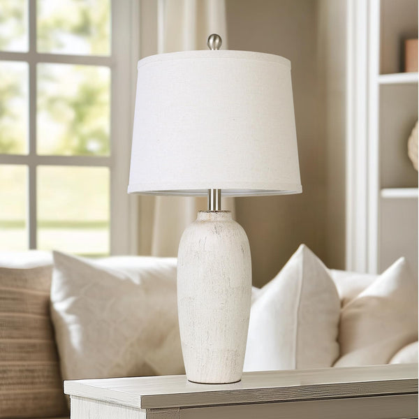 25" Ceramic Jar Table Lamps Set of 2