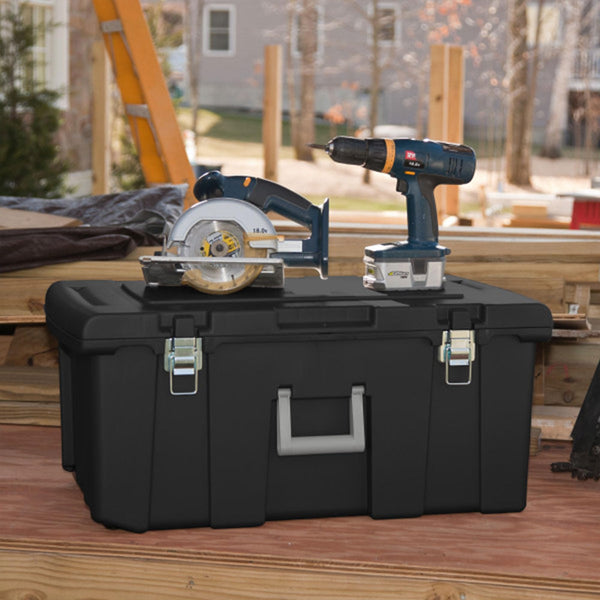 Wheeled Lockable Storage Bins with Lids, 3-Pack