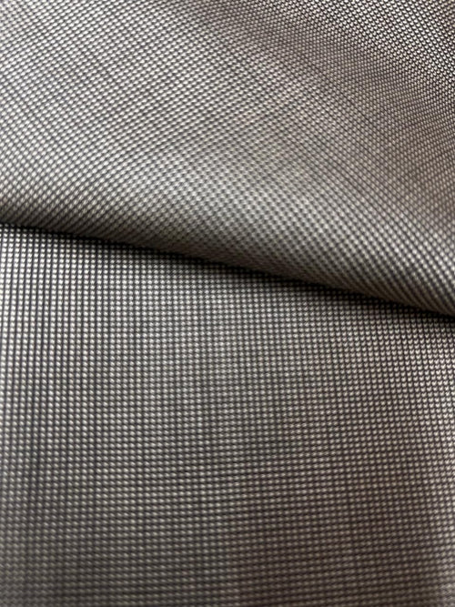 Merino Wool Suiting Fabric – Tan Khaki & Light Brown Micro Check