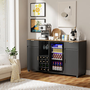Coffee Bar Cabinet with Fridge Space