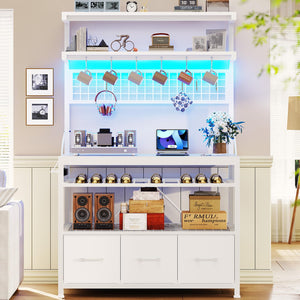 6-Tier Baker's Rack with Power Outlets & LED Lights
