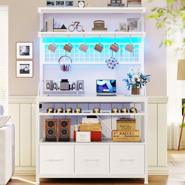 6-Tier Baker's Rack with Power Outlets & LED Lights