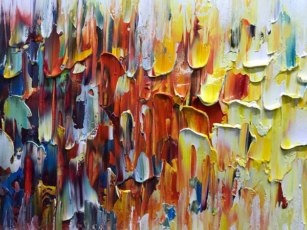 Abstract Knife Oil Painting – Hand Painted Textured Wall Art