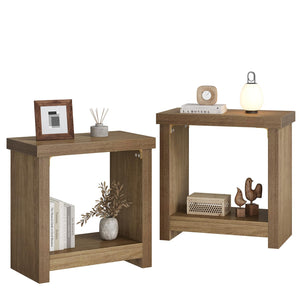 End Tables Set of 2 with Storage Shelves