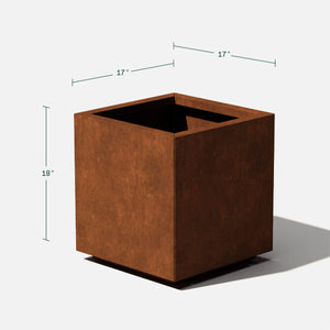 Rust Square Outdoor Planter