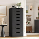 Tall 8-Drawer Dresser with Groove Handles