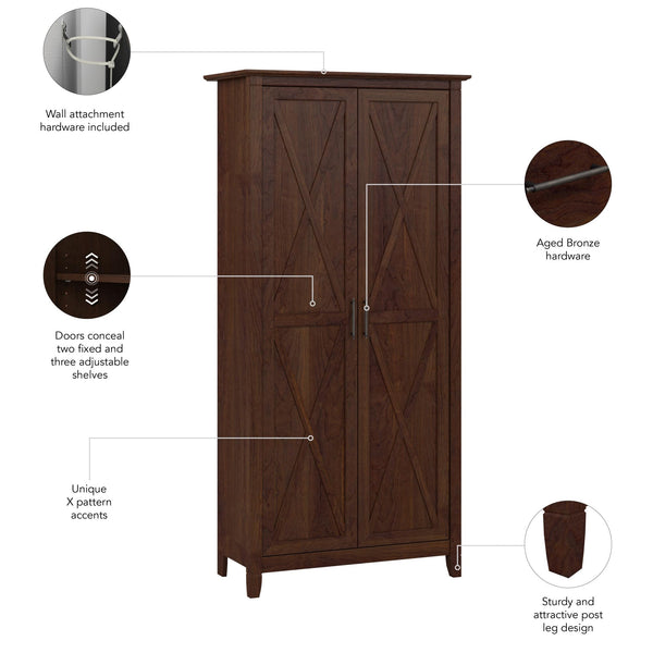 Tall Storage Cabinet with Doors – 5-Shelf Accent Cabinet