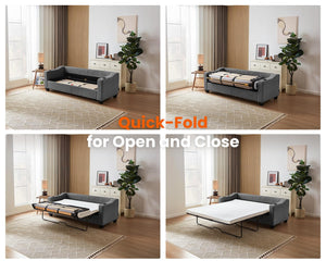 Corduroy Pull-Out Sleeper Sofa Bed