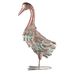 Metal Duck Garden Statue – Outdoor Lawn & Patio Sculpture, 25 Inch