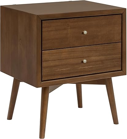 Wood Nightstand with 2 Drawers – Kids & Guest Bedroom Bedside Table