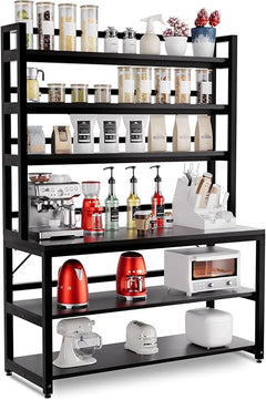 6-Tier Baker's Rack with Hutch & Storage Shelves