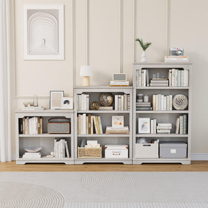 2-Tier Engineered Wood Bookshelf with Open Display Storage
