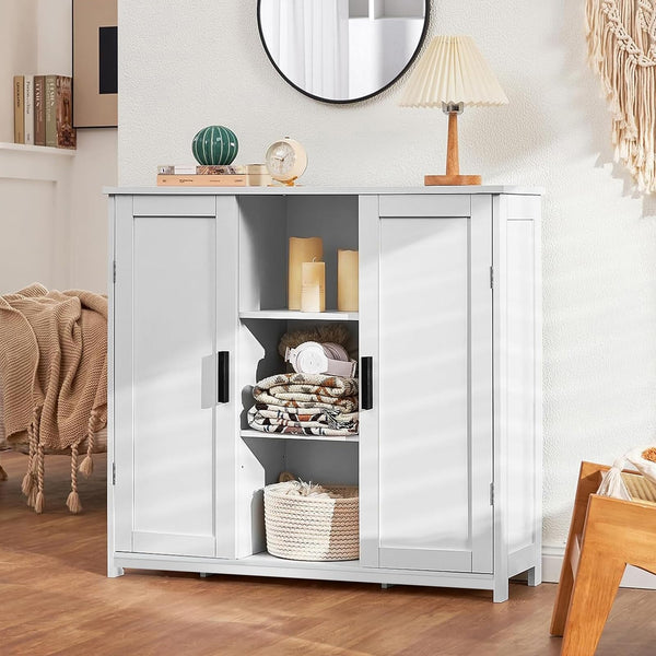 Storage Cabinet with 2 Doors & 4 Shelves