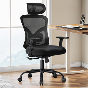 Ergonomic Office Chair with Lumbar Support & Adjustable Headrest