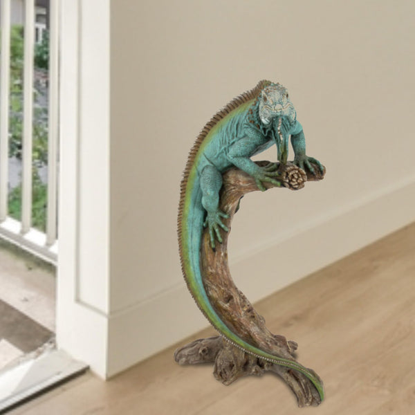 Large Iguana Garden Statue – 22" Tropical Lizard Sculpture