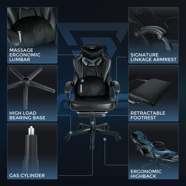 Ergonomic Gaming Chair with Mesh Back & Lumbar Support