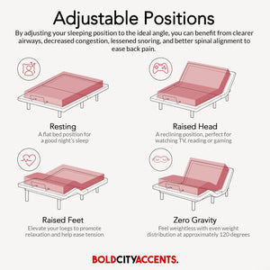 Adjustable Bed Frame with Wireless Remote, Zero Gravity & Massage