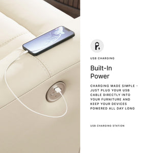 Dahlmoore Power Reclining Sofa with USB Ports