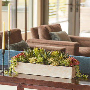 Faux Succulent Arrangement with Planter Pot