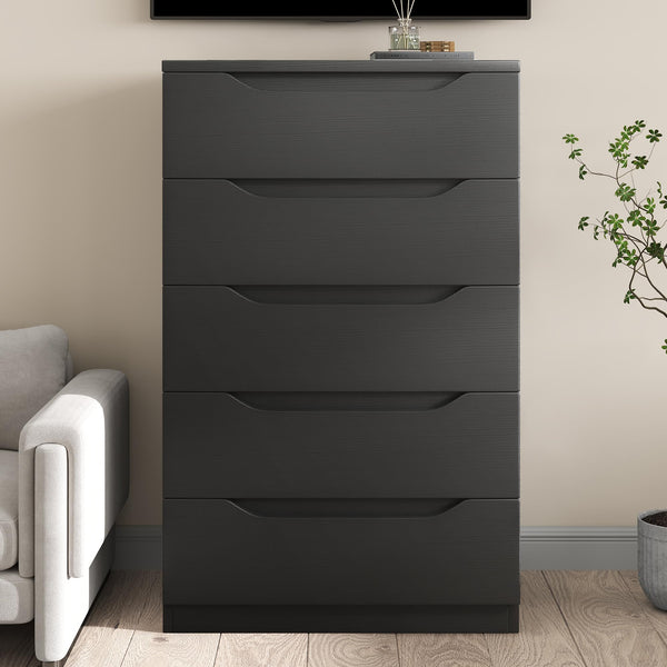 5-Drawer Dresser with Hidden Storage Compartment