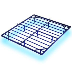 Floating Bed Frame with LED Lights – Metal Platform Bed
