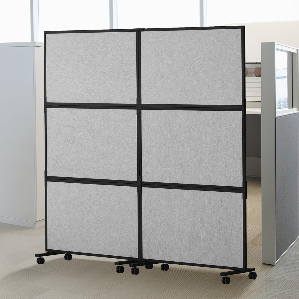 2-Panel Soundproof Office Partition Divider