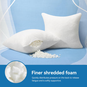 Shredded Memory Foam Throw Pillow Inserts (Pack of 2)