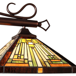 Tiffany Stained Glass 3-Light Pendant Chandelier
