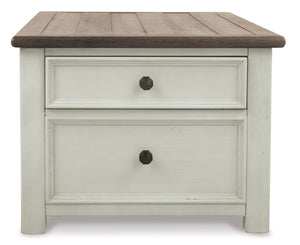 Lift-Top Coffee Table with Storage – Rustic Farmhouse Two-Tone