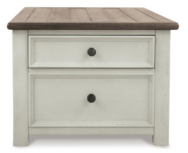 Lift-Top Coffee Table with Storage – Rustic Farmhouse Two-Tone