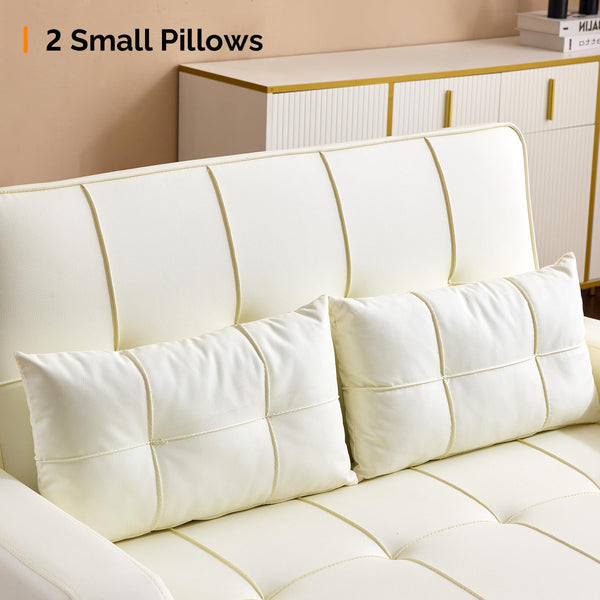 Convertible Futon Sofa Bed with USB Ports & Cup Holders