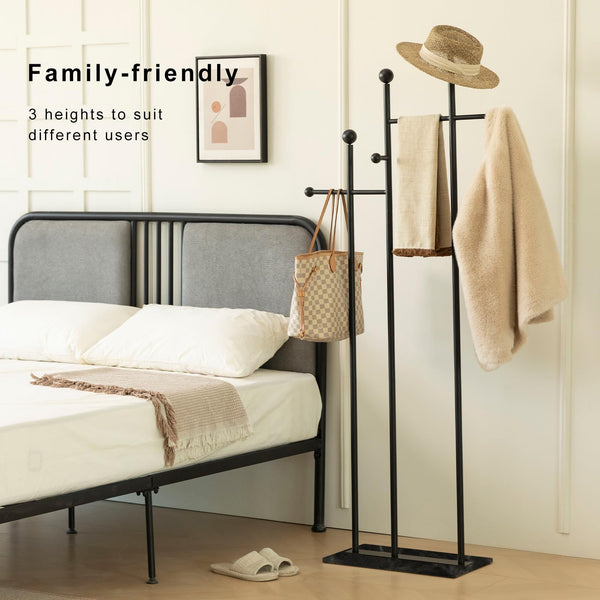 Freestanding Coat Rack with Marble Base