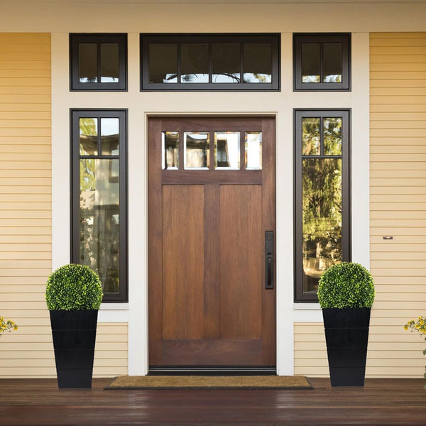 Artificial Boxwood Topiary with LED Lights & Pot