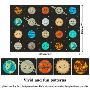 Smiley Face Classroom Rug – Educational Kids Area Rug