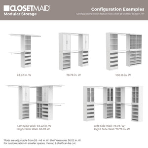 Modular Storage Shelf Unit with 3 Adjustable Shelves