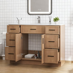 48-Inch Bathroom Vanity with Sink and Wood Cabinet