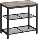 3-Tier Shoe Bench with Mesh Shelves
