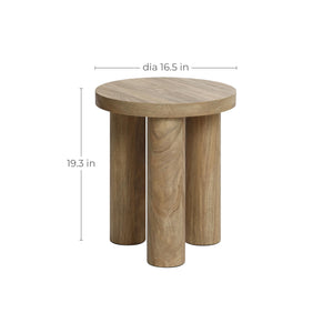 Round Side Table with 3 Pillar Legs