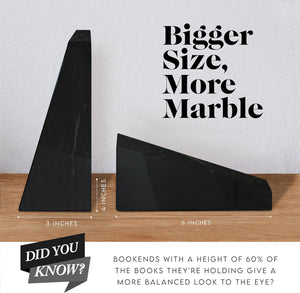 Polished Marble Triangular Bookends