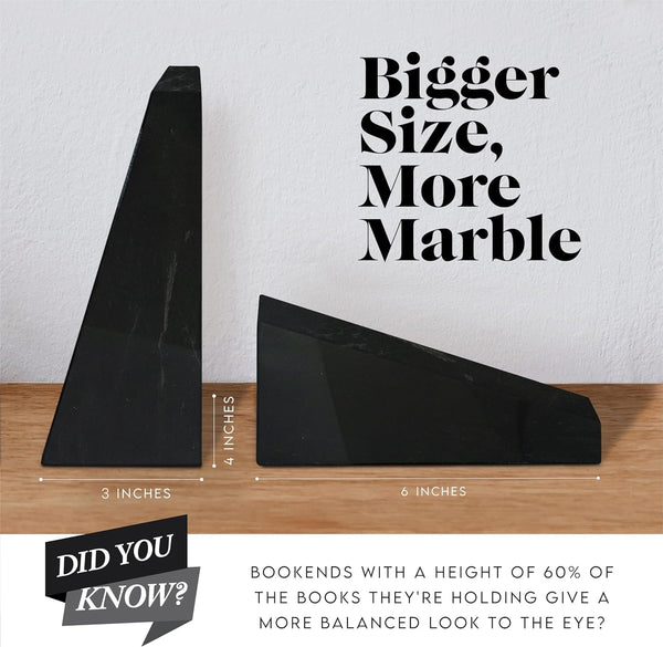 Polished Marble Triangular Bookends