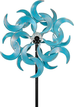 Large Metal Wind Spinner with Stake — Outdoor Yard & Garden Windmill