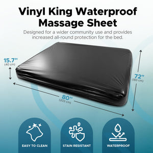 Waterproof Vinyl Fitted Massage Bed Sheet with Side Pocket