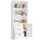 71-Inch Tall Bookcase with Cabinet and 3 Drawers