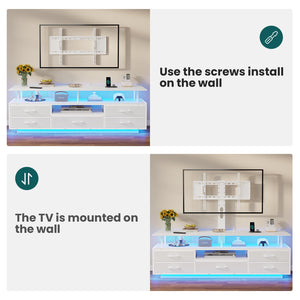 TV Stand with Mount & LED Lights