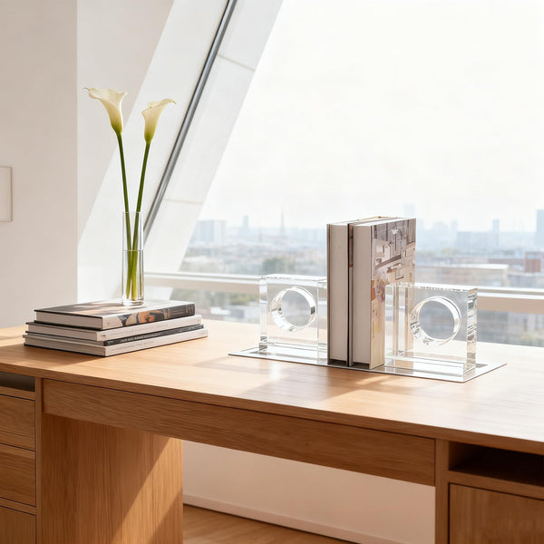 Crystal Bookends Square – 1 Pair